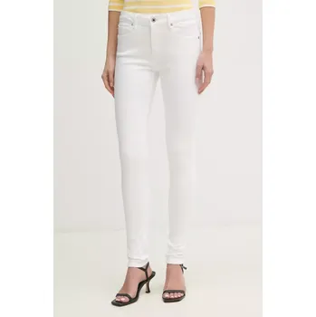 Dámské džíny Džíny Pepe Jeans SKINNY JEANS MW REGENT dámské, bílá barva, PL204728TC7 00X, vel. 26/30