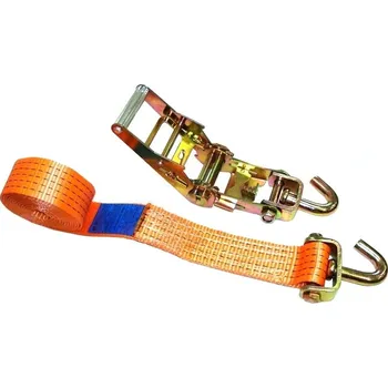 Upínací popruh Upínací souprava 50 mm/2,7 m/5 t, jednoduché otočné háky, krátká ráčna