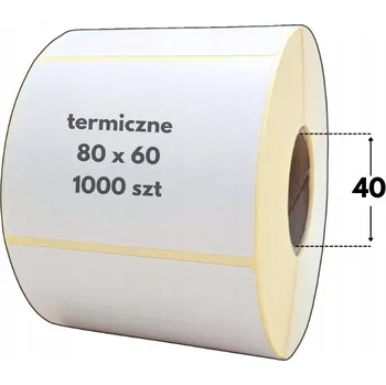 Speciální papír 80x60 mm bílé termo etikety 1000 filtr 40 samolepící žlutý podklad