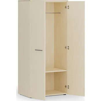 Šatní skříň Kancelářská šatní skříň PRIMO WOOD, 1 police, šatní tyč, 800 x 500 x 1781 mm, bříza