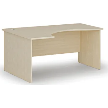 Psací stůl Ergonomický kancelářský psací stůl PRIMO WOOD, 160x120 cm, levý, bříza