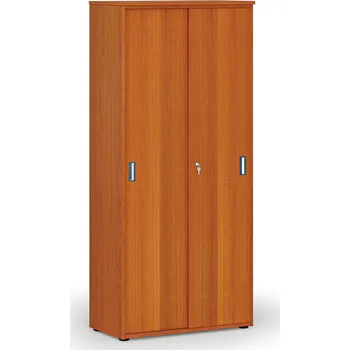 Kancelářská sestava Skříň se zasouvacími dveřmi PRIMO WOOD, 800 x 420 x 1781 mm, třešeň