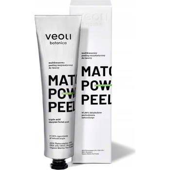 Pleťový peeling Enzymatický peeling Veoli Botanica na obličej 75 ml matcha, čisticí