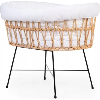 Dětská postýlka Childhome Ratanová postýlka Natural/Black 90x51 cm