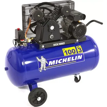 Kompresor Olejový, výkonný, vzduchový kompresor s řemenovým pohonem, 10 barů, 100 l, 2,2 kW, 350 l/min., 230 V MICHELIN VCX 100/3 (MICHELIN)