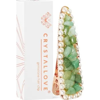Crystallove - Aventurine hair clip Sponky a skřipce do vlasů unisex