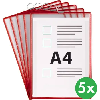 Závěsné kapsy TARIFOLD s očkem, A4 na výšku, červené