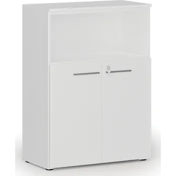 Kancelářská sestava Kombinovaná kancelářská skříň PRIMO WHITE, 800 x 420 x 1087 mm, bílá