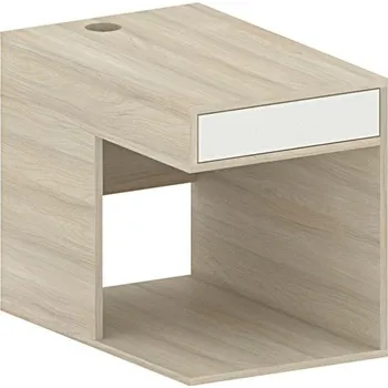 Kancelářská sestava Kancelářský kontejner na PC pro stoly FUTURE s paravanem, 1 zásuvka, bílá/dub