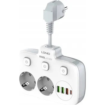 Elektrická zásuvka Chytrá zásuvka s 2 zásuvkami EU / 3 USB / 1 USB-C pl
