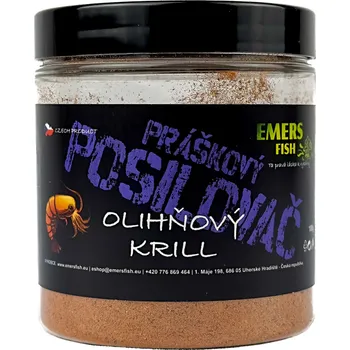 Návnadové aroma EMERS FISH Práškový Posilovač - Olihňový Krill