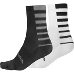 Endura ponožky Coolmax® Stripe (2-balení) Černá - vel. L-XL (44-48) r.23