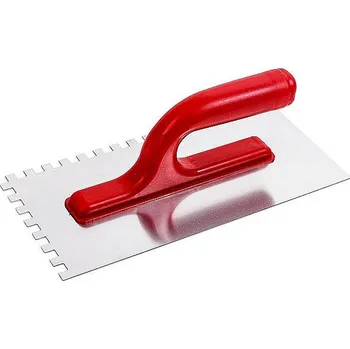 Zednické hladítko Těsmat cz Hladítko nerez 27x13cm, zub 12mm, červené