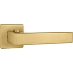 Dveřní kování MP - TI - SQUARE - HR 4275Q 7S s uzamykáním, 38-45 mm (OLM - Zlatá matná), klika/klika s uzamykáním pravá, Bez spodní rozety, MP Zlatá