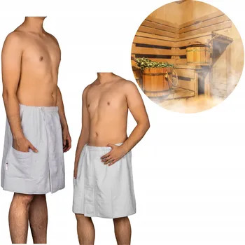 KILT DO SAUNY RUČNÍK PAREO PÁNSKÝ COPERTINA ŠEDÝ 140X50
