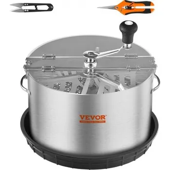 Strojek na vlasy VEVOR zastřihovač listů, ruční zastřihovač listů z nerezové oceli, 16 palců, s průhledným PET krytem pro vizuální stříhání, včetně ručních nůžek, pro stříhání listů, pupenů, květů a hydroponických rostlin