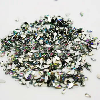 Přípravek na nehty Zirkony na nehty kapkové duhové 2mm x 4mm 1000 kusů