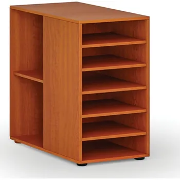 Policová skříň Přístavná policová skříňka k pracovnímu stolu PRIMO WOOD, levá, třešeň
