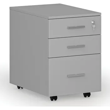 Kancelářská sestava Kancelářský mobilní kontejner na závěsné složky PRIMO GRAY, 3 zásuvky, šedá