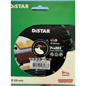 Řezný kotouč Diamantový kotouč Distar PRO REX 125 Řezání všeho.