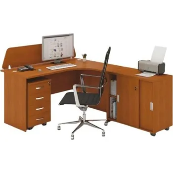 Kancelářská sestava Sestava kancelářského nábytku MIRELLI, typ F, pravá, třešeň