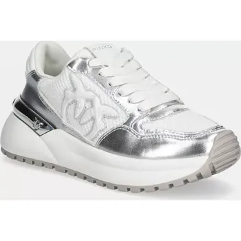 Pánská móda Tenisky Pinko Gem stříbrná barva, SS0055 E021 ZZF SS0055.E021.ZZF SLV, EUR 39