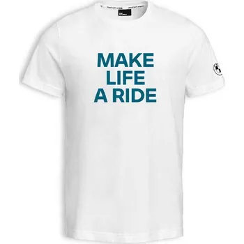 Pánské tričko BMW Motorrad Pánské triko Make Life a Ride - bílé Velikost: L
