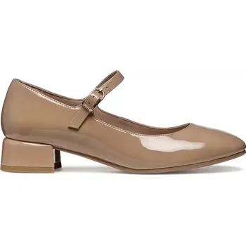 Dámské lodičky Kožené lodičky Geox D FLORETIA béžová barva, na podpatku, D46WMA 00066 C5000 D46WMA.00066.C5000 80X, EUR 36