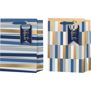 Dárková taška Taška dárková 100x50x150 mm proužky mix, barevná