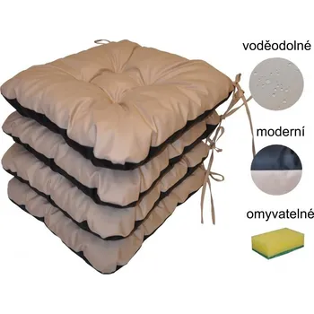 Podsedák Nábytek PEGAS Podsedák béžový voděodolný - set 4 kusy