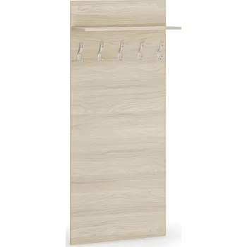 Věšák Věšáková stěna HORIZONT, 5 háčků, police, léta vodorovně, dub přírodní