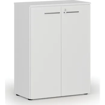 Kancelářská sestava Kancelářská skříň s dveřmi PRIMO WHITE, 800 x 420 x 1087 mm, bílá