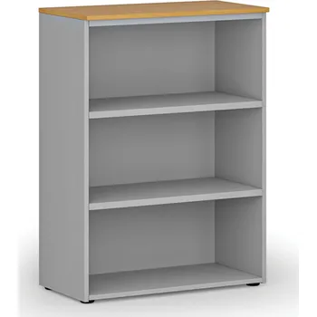 Kancelářská sestava Kancelářský regál PRIMO GRAY, 800 x 420 x 1087 mm, šedá/buk