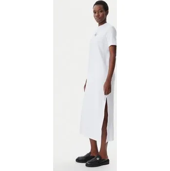 Dámské šaty Calvin Klein Jeans Každodenní šaty Monologo J20J225543 Bílá Regular Fit S