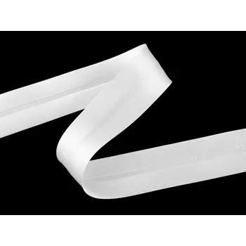 Stoklasa Šikmý proužek saténový šíře 30 mm zažehlený (25 m) bílá