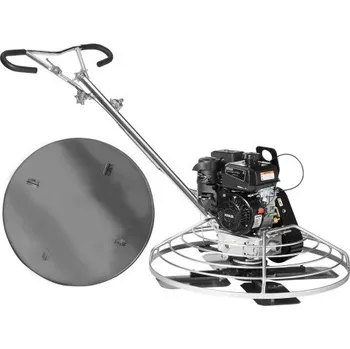 Zednická lžíce VEVOR Elektrická zednická lžíce, 38” ručně vedená cementová zednická lžíce s hladicí miskou, 6HP benzínová hladicí lžíce na beton, vysoce odolná komerční stěrka na beton s dokončovacím listem, oranžová