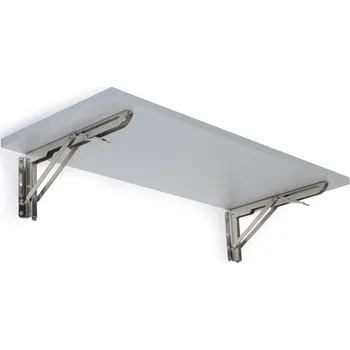 Kancelářská sestava Police na zeď, sklopná, 800 x 520 mm, šedá