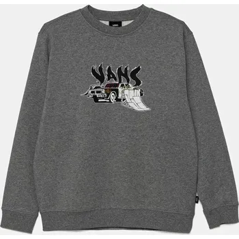 Chlapecká mikina Dětská mikina Vans Copout Loose Crew šedá barva, s potiskem, VN000MJ302F1 09X, vel. 139.5-151