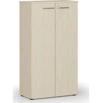 Kancelářská sestava Kancelářská skříň s dveřmi PRIMO WOOD, 800 x 420 x 1434 mm, bříza