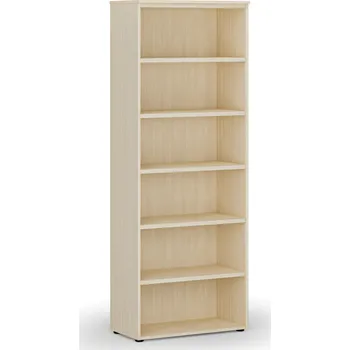 Kancelářská sestava Kancelářský regál PRIMO WOOD, 800 x 420 x 2128 mm, bříza