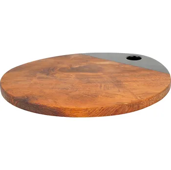 Kuchyňské prkénko DEOKORK Teakové prknénko BETSY černé