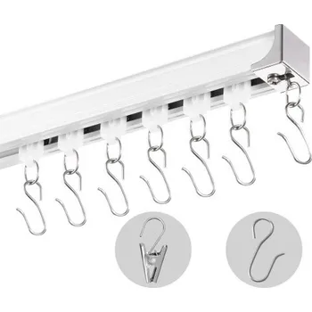 VEVOR Stropní kolejnice na záclony 11.8 ft bílá
