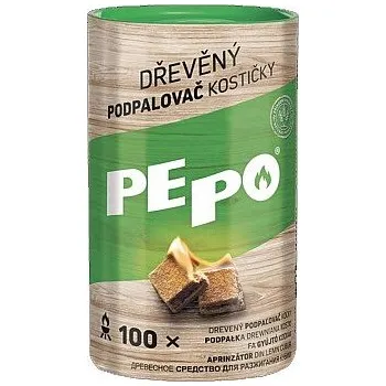 Podpalovač PEPO PE-PO dřevěný podpalovač kostičky, 100ks