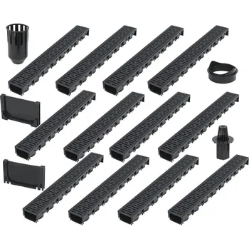 Sprchová vanička Odtokové kanály 12 ks plast 12 m 142881