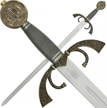 Replika zbraně Marto Meč Velký kapitán (El Gran Capitán), záštita a hlavice s mosazným povrchem