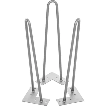 Stolová podnož Podnož HAIRPIN, dvojitá, 410 mm, šedostříbrná