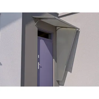 Stříška nad vchodové dveře Boční stěna k vchodové stříšce T-160 pravá světle šedá / kouřová