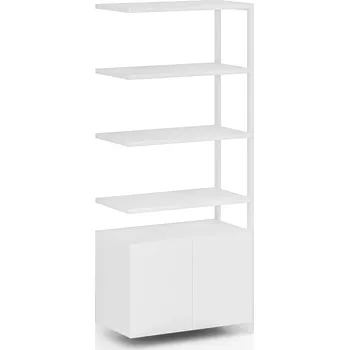 Kancelářská sestava Přístavba k policové stěně HOME OFFICE se skříňkou s dvířky, bílá