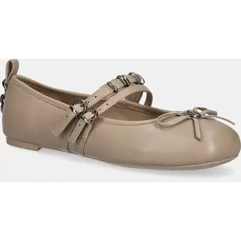 Dámské baleríny Kožené baleríny Pinko Gioia béžová barva, SD0297 P003 I35 SD0297.P003.I35 80X, EUR 39