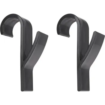 Držák na ručník Věšáky na ručníky k zavěšení na radiátor, plastové, sada 2 ks, černé GEKO